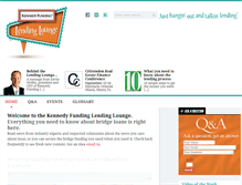 Tablet Screenshot of kennedyfundinglendinglounge.com